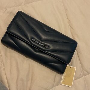 Michael Kors Navy Quilted Wallet